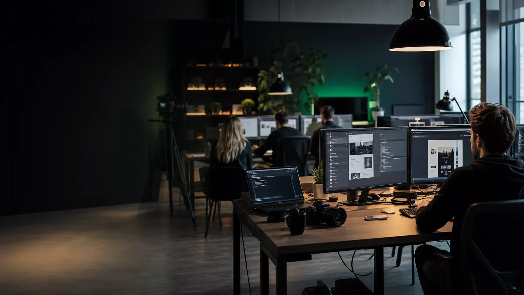 Modernes Agentur-Studio von media-flex24 mit Design, Entwicklung und Content-Produktion